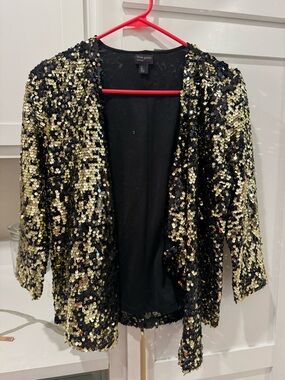 Free Press Black Sparkle Sequin Top